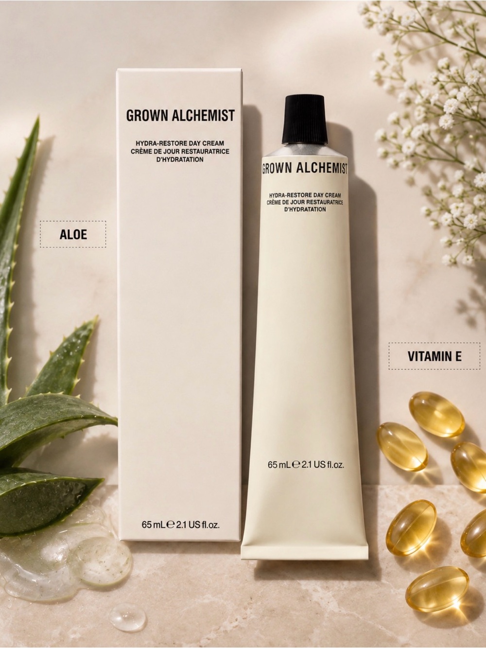 ✨ Grown Alchemist Hydra-Restore Day Cream Aloe + Vitamin E | NIB Sealed Exp 2028
